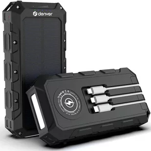 Denver Solarny Powerbank 20000 mAh PSQ-20008 - Powerbanki - miniaturka - grafika 1