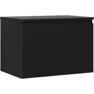 Mexen Orio szafka łazienkowa podumywalkowa 70 cm z blatem, 1 szuflada, czarna mat - 91A10-07047-1-BFC71 - Szafki łazienkowe - miniaturka - grafika 1