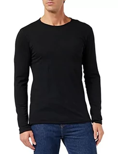 Koszulki męskie - Replay Męski T-shirt z krótkim rękawem z nadrukiem logo, Black 098, XXL - grafika 1