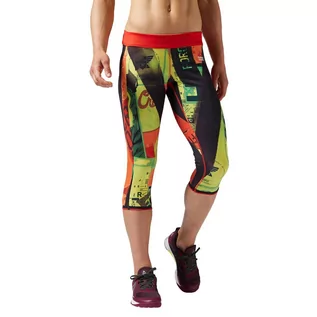 Legginsy - Spodnie 3/4 Reebok CrossFit Primed damskie dwustronne legginsy getry treningowe-S - grafika 1