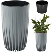 Donice - Donica wysoka MIRA 250 - szary LA982-27 Lamela - miniaturka - grafika 1