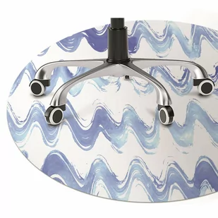 Mata pod fotel biurowy Fale akwarele fi100 cm - Podnóżki, podpórki, podkładki - miniaturka - grafika 1