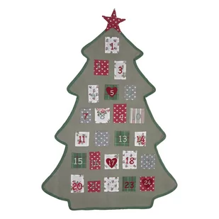 Bawełniany kalendarz adwentowy Green Gate Charline Tree - Ozdoby bożonarodzeniowe - miniaturka - grafika 1