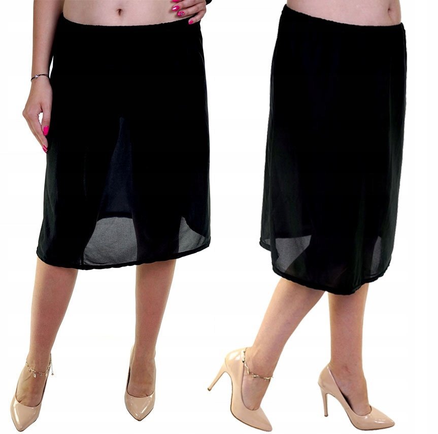 PÓŁHALKA HALKA CZARNA POD SPÓDNICĘ SUKIENKĘ GŁADKA BIELIZNA roz 3XL