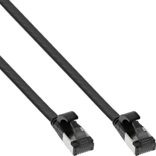 InLine InLine® Flat patch cable, U/FTP, Cat.8.1, TPE halogen free, black, 0,5m - Patchcordy - miniaturka - grafika 1