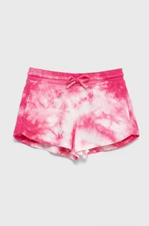 Spodnie i spodenki dla dziewczynek - Benetton United Colors of United Colors of szorty bawełniane dziecięce kolor różowy wzorzyste - grafika 1