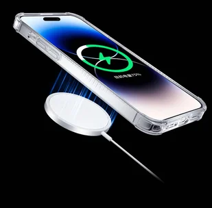 Kingxbar PQY Go Out Series magnetyczne etui iPhone 14 MagSafe srebrne - Etui i futerały do telefonów - miniaturka - grafika 4
