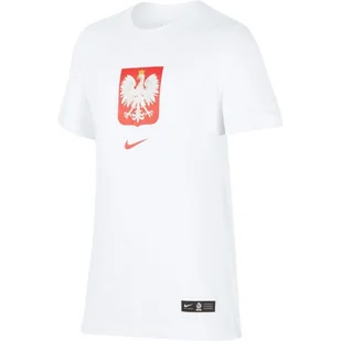 Nike, Koszulka Juniorska, Poland B Tee Evergreen Crest CU1212 100, biały, rozmiar M - Koszulki sportowe męskie - miniaturka - grafika 1