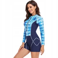 Stroje kąpielowe - AIEOE Damski kostium kąpielowy UV, jednoczęściowy, sportowy, XL - miniaturka - grafika 1