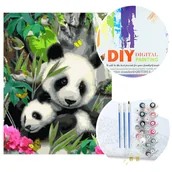 Malowanie po numerach - Malowanie po numerach W5560 Panda - miniaturka - grafika 1