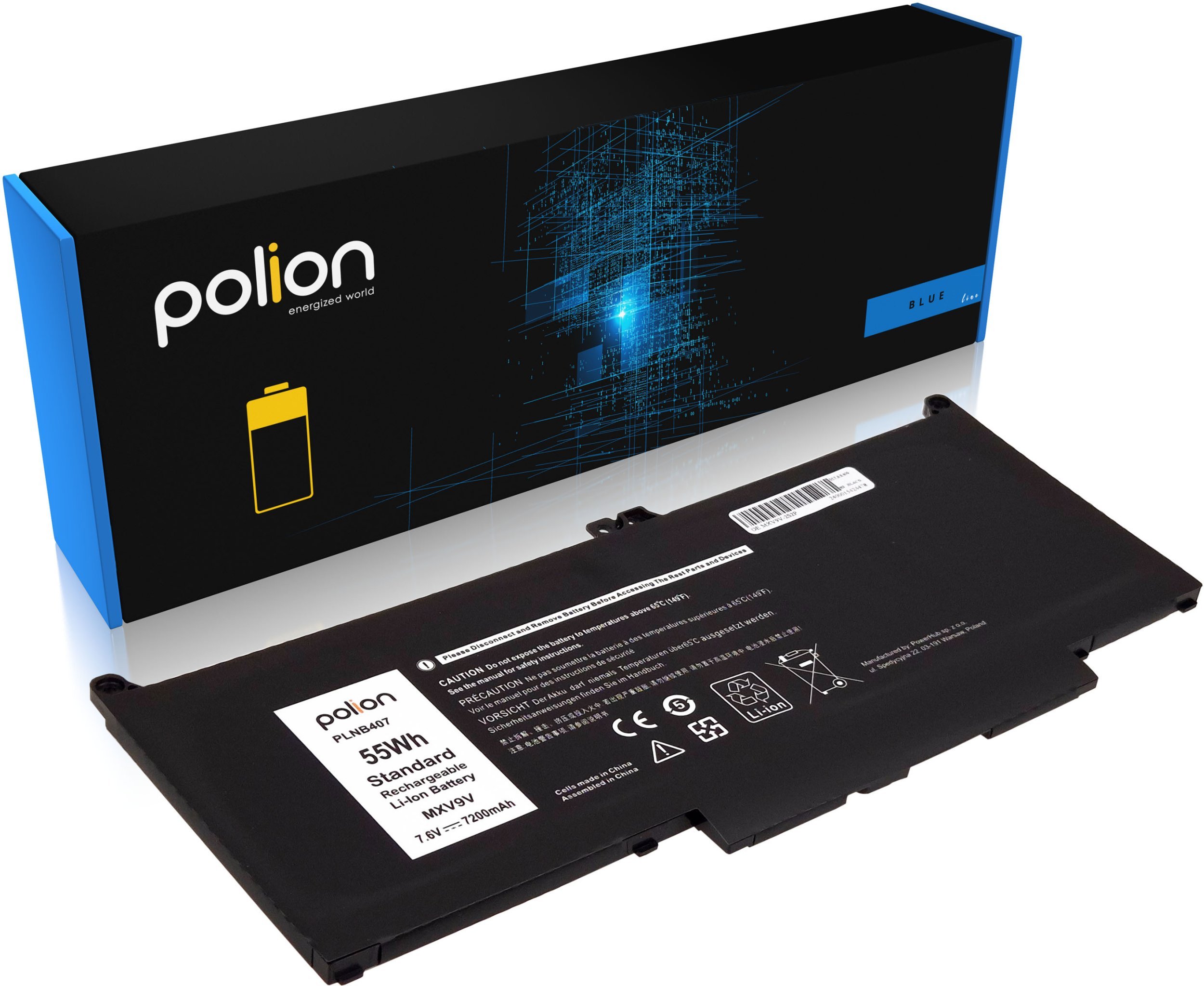 Bateria do laptopa DELL MXV9V Latitude 5300 5310 7300 7400 7200mAh