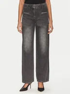 Spodnie damskie - Morgan Jeansy 251-PELI Szary Wide Leg - miniaturka - grafika 1