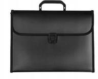 Teczki i skoroszyty - TECZKA HARMONIJKOWA Z RĄCZKĄ A4 12 PRZEGRÓDEK CZARNA TAURUS - miniaturka - grafika 1