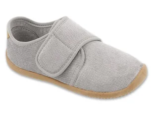 Kapcie dziecięce Barefoot do przedszkola na rzep szare Befado 904X001-27 - Buty dla dziewczynek Kapcie dziecięce Barefoot do przedszkola na rzep szare Befado 904X001-27 - Buty dla dziewczynek - miniaturka - grafika 1