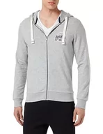 Kurtki męskie - Bestseller A/S Męska kurtka z kapturem Jjmikk Sweat Zip Hood, Light Grey Melange, XXL - miniaturka - grafika 1
