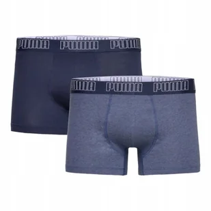 PUMA BOKSERKI MĘSKIE MAJTKI BOXER 2P GRANATOWE/NIEBIESKIE r.L - Majtki męskie - miniaturka - grafika 1