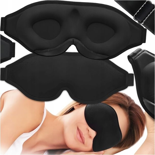 Opaska Na Oczy Do Spania 3d Maska Zaciemniająca 99% Światła Regulowana