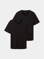 Koszulki męskie - Tom Tailor Komplet 2 t-shirtów 1037738 Czarny Regular Fit - miniaturka - grafika 1