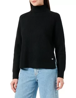 Swetry damskie - Replay Damski sweter z golfem, krój Regular Fit, 098 BLACK, XXS - grafika 1
