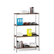 Szafy i regały magazynowe - Chromowany regał z laminowanymi półkami, 1500 x 900 x 350 mm - miniaturka - grafika 1