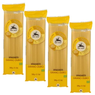 Alce Nero Makaron semolinowy spaghetti Zestaw 4 x 500 g Bio - makaron - Makaron - miniaturka - grafika 1