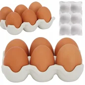 Pojemniki kuchenne - Pojemnik Na Jajka Podstawka Organizer Tacka Na Jaja Patera Porcelanowa X6 - miniaturka - grafika 1