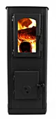 Piece wolnostojące - Piec wolnostojący 6kW + szyba 60x40 hartowana (wylot spalin: 120mm) - spełnia anty-smogowy EkoProjekt 0008005 - miniaturka - grafika 1