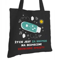 Torby i wózki na zakupy - Torba Bawełniana dla Informatyka Czarna Prezent ekologiczna Trwały Nadruk - miniaturka - grafika 1