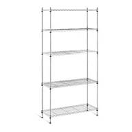 Szafy i regały magazynowe - Royal Catering Regał magazynowy druciany ażurowy kolor szary 180x90x35cm do 150kg 1009672 - miniaturka - grafika 1
