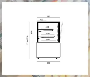 Lada cukiernicza WCh-1/C5 WO 750 ELLADA - Szafy i witryny chłodnicze - miniaturka - grafika 3