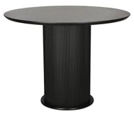 Stoły - Czarny okrągły stół z lamelami L6-D99 - miniaturka - grafika 1