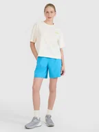 Spodenki damskie - 4F Spodenki plażowe damskie - niebieskie L - miniaturka - grafika 1