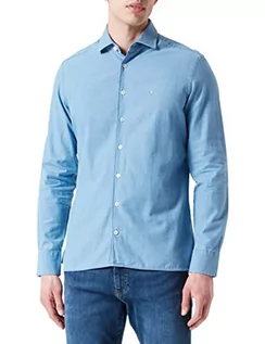 Koszule męskie - Hackett London Męska koszula dżinsowa Bleach, NIEBIESKI, M - grafika 1