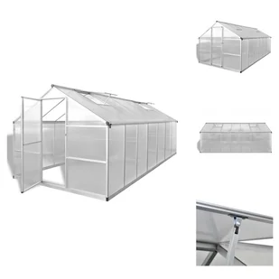 vidaXL Szklarnia wzmocniona aluminium 10,53 m² - Szklarnie - Szklarnie ogrodowe - miniaturka - grafika 1