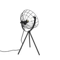 Lampy stojące - QAZQA Przemysłowa lampa stołowa na statywie czarna regulowana - Hanze - miniaturka - grafika 1