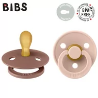 Smoczki uspokajające - Bibs Colour Symmetrical 2-Pack Blush & Woodchuck S Smoczek Symetryczny Kauczuk Hevea - miniaturka - grafika 1