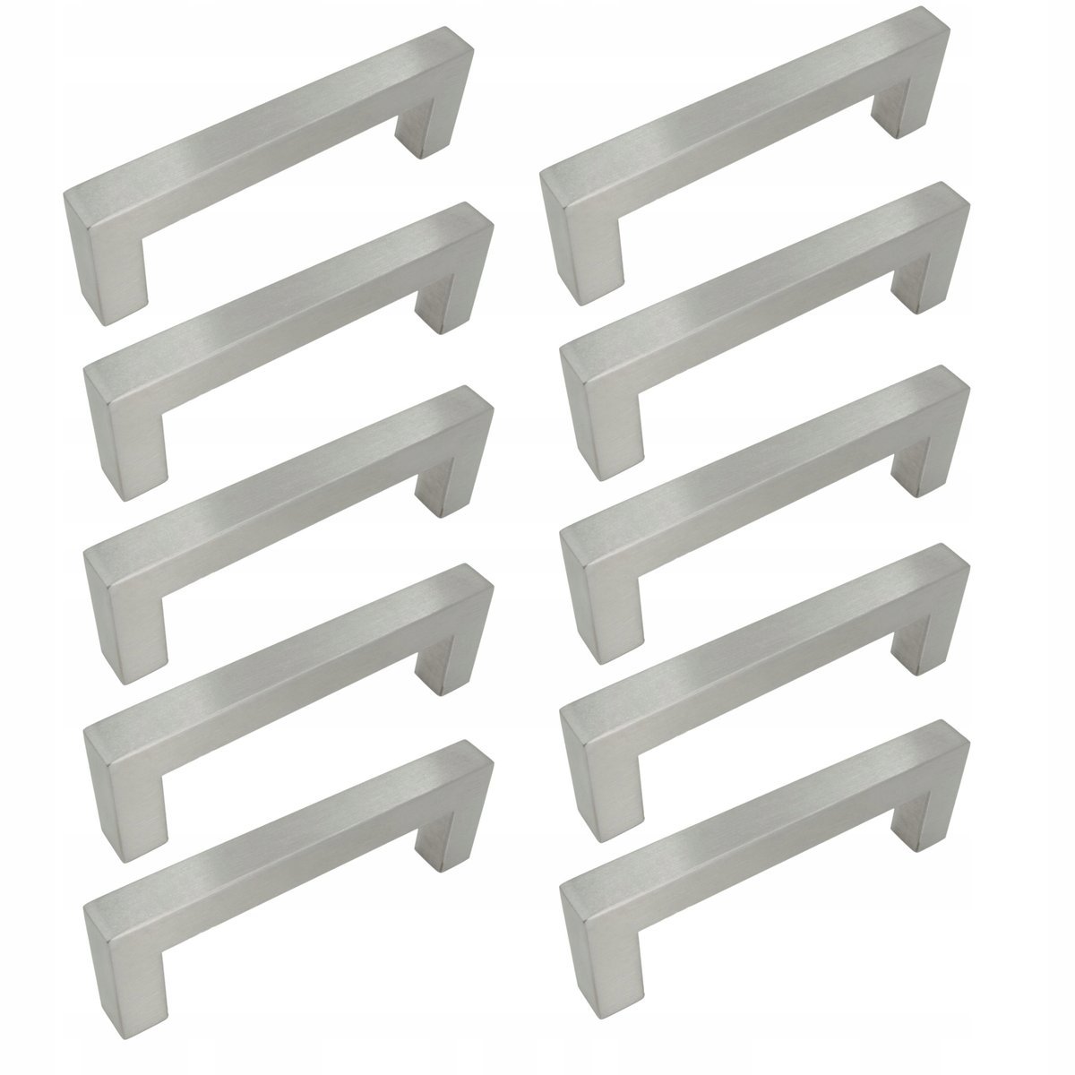 10 x Uchwyt meblowy klasyczny 96 mm srebrny Metalowy uchwyt do szafki szufl
