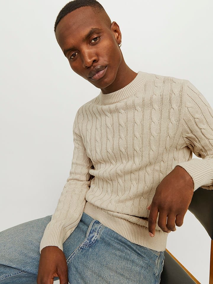 Jack & Jones Sweter w kolorze beżowym