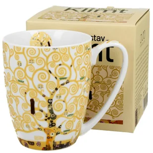 Porcelanowy kubek Klimt Ecru Tree Of Life 350 ml - Kubki - miniaturka - grafika 1