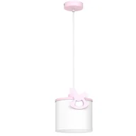 Lampy sufitowe - Lampa wisząca Sweet biała z różem 1 x E27 x 15W wym: 115 x 18 x 18 cm Luminex - miniaturka - grafika 1