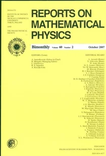Reports on Mathematical Physics 60/2 wer.zagr. - Wydawnictwo Naukowe PWN - Fizyka i astronomia - miniaturka - grafika 2