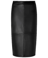 Spódnice - Joe Browns Damska klasyczna czarna spódnica ołówkowa z poliuretanu do kolan, czarna, 12, Czarny, 38 - miniaturka - grafika 1