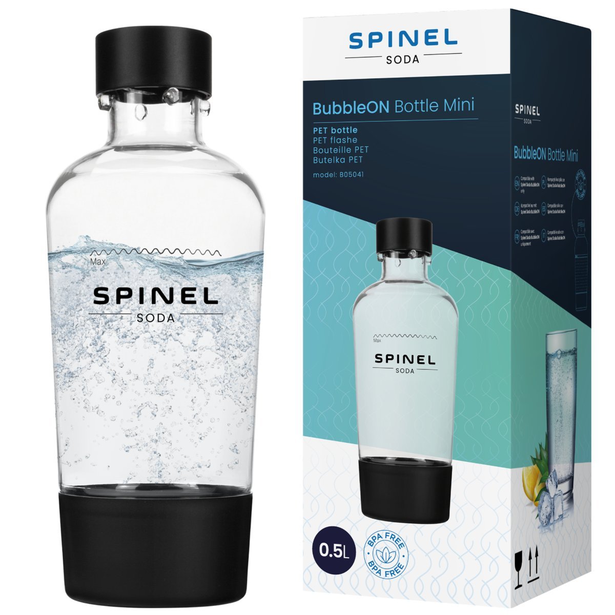 SPINEL SODA BUTELKA DO SATURATORA WODY SPINELSODA BubbleON MAŁA BPA FREE