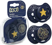 Smoczki uspokajające - LOVI SMOCZEK DYNAMICZNY STARDUST 2szt. 0-3m NIEBIESKI - miniaturka - grafika 1