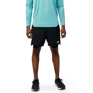 Spodnie sportowe męskie - Spodenki New Balance MS31244BK - czarne - miniaturka - grafika 1