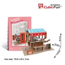 Cubicfun PUZZLE 3D Domki świata Japonia Ramen Cart 491999 - Puzzle - miniaturka - grafika 1