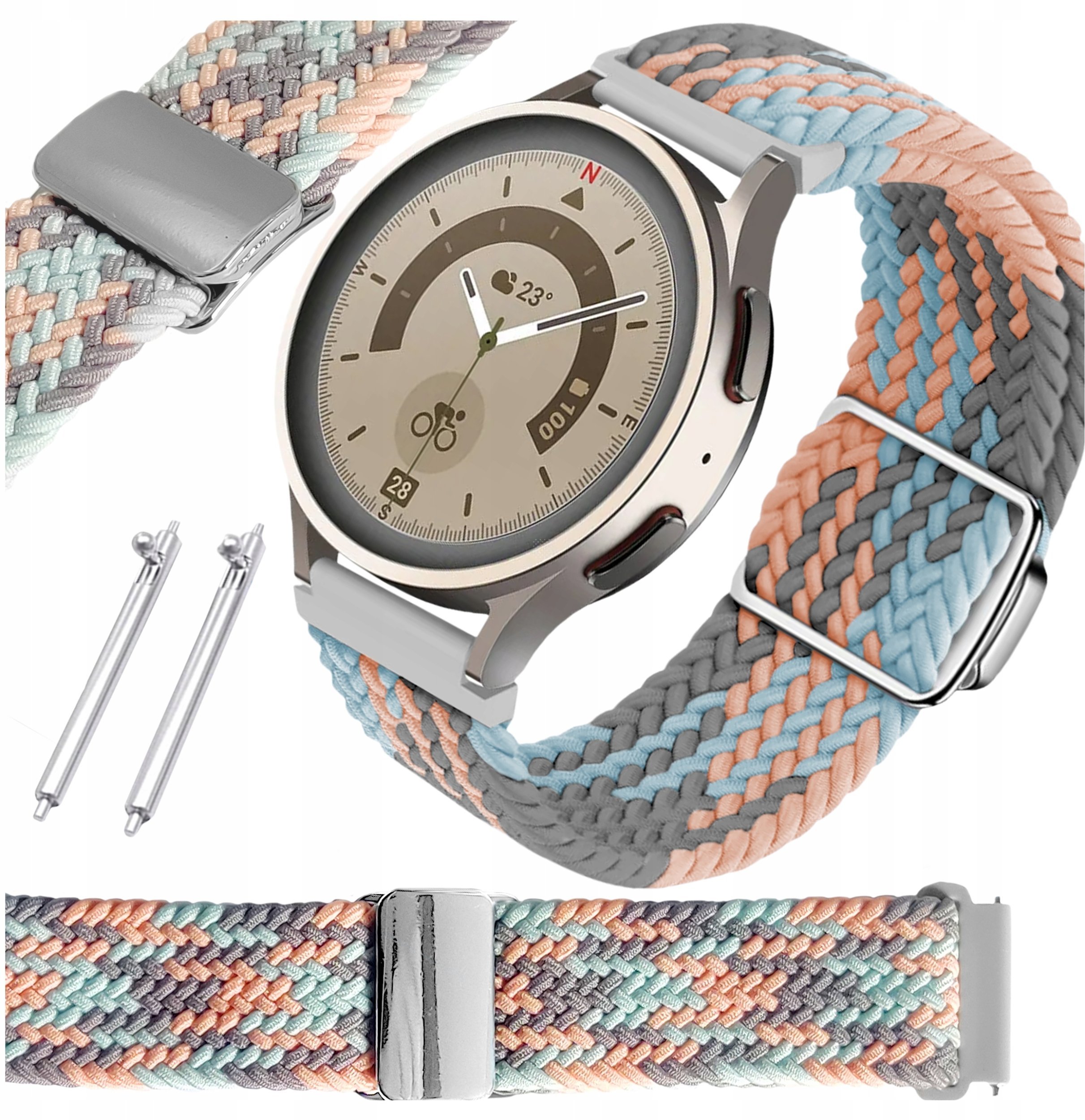 ChronSmarta Pasek ChronSmarta do Samsung Galaxy Watch 4 5 6 7 40mm 42mm 46mm Classic Pro Wzór 28