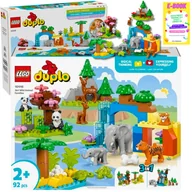 Klocki - LEGO DUPLO TOWN RODZINY DZIKICH ZWIERZĄT 3 w 1 KLOCKI PREZENT 10446 + EBOOK - miniaturka - grafika 1