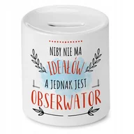 Skarbonki - Skarbonka Dla Obserwatora na Urodziny na Prezent z Nadrukiem ze Zdjęciem + Opakowanie na prezent (wzór 03) - miniaturka - grafika 1