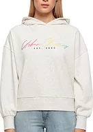 Bluzy damskie - Urban Classics Damska bluza z kapturem oversized Rainbow Hoody, jasnoszara, 5XL - miniaturka - grafika 1